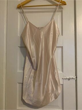 VTG Silky Satin Slip Dress - Pale Blush  size M